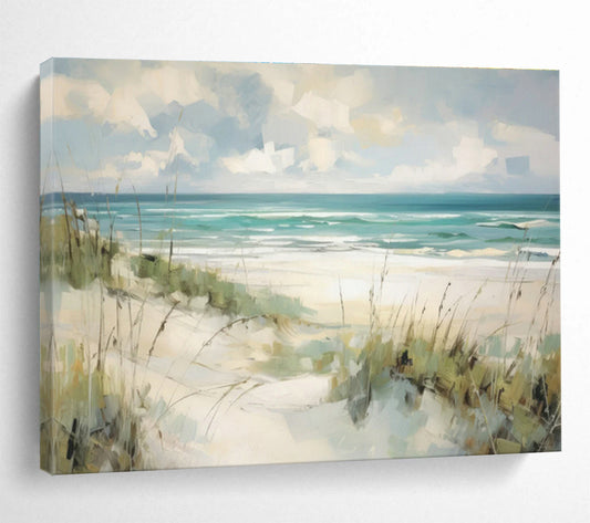 Beach Oil Painting for Coastal Home Dining Areas DLZ2555
