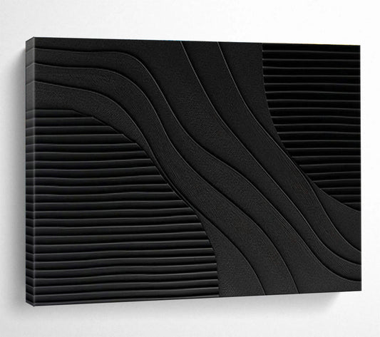 Black Wave - Texture Art for Sophisticated Dining Rooms DLZ2482