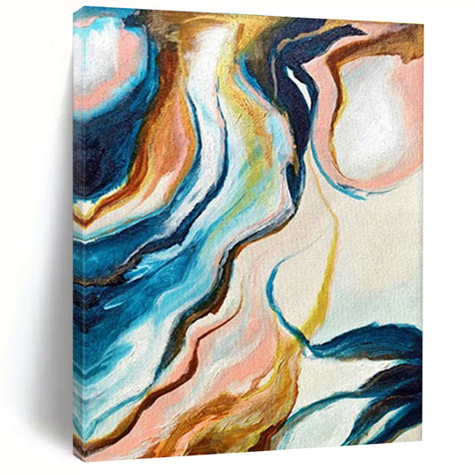 Fluid Abstract Art for Modern Home Bathroom Walls DLZ0032