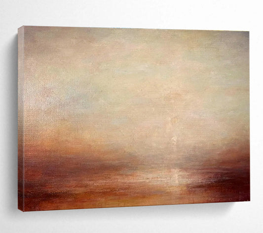 Warm Brown Sea View Art for Desert - Themed Restaurant Private Dining DLZ3159