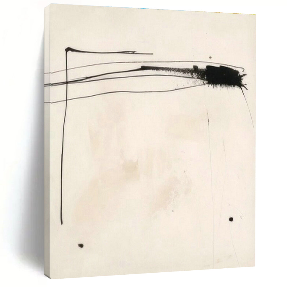 Ink - Style Abstract Art for Minimalist Asian Fusion Restaurant & Traditional Art Center DLZ1927