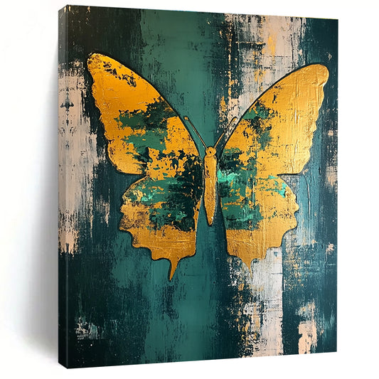 Golden Butterfly on Green for Bohemian Living Room & Nature - Inspired Café STSC280