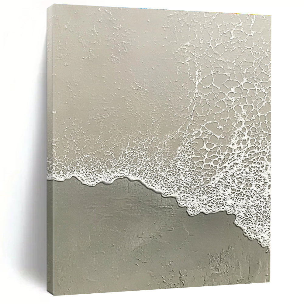 Grey Beach Foam Textures for Modern Minimalist Office & Industrial - Inspired Art Space STSC955