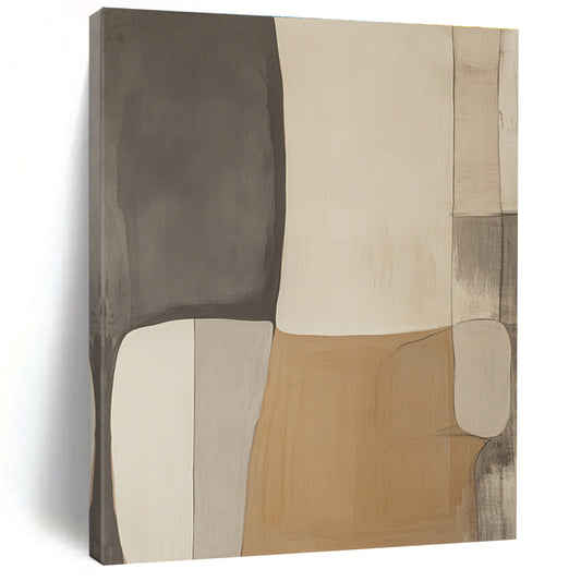 Neutral Block Abstract for Minimalist Dining Room & Calming Meditation Space STSC478