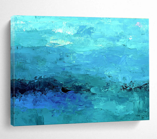 Blue Ocean Abstract Art for Coastal Home Living Room & Beachside Hotel SC201