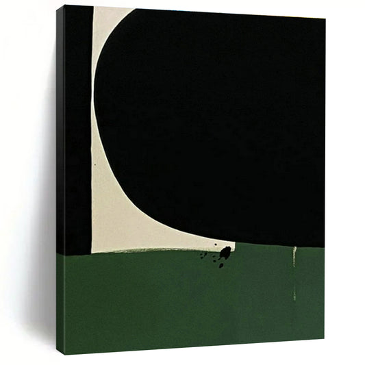 Black - Green Geometric Art for Modern Art Museum & Sophisticated Office Reception DLZ1496