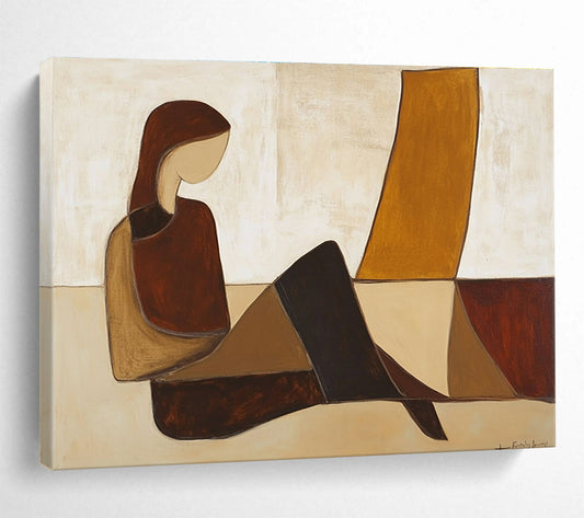 Abstract Figure Art for Minimalist Home Office & Art - Lovers' Library SC345