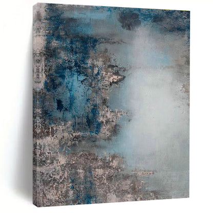 Blue - Gray Abstract Art for Modern Home Office Focus Zones DLZ0020