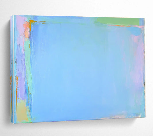 Soft Blue with Edges Art for Coastal Spa & Relaxation Room SC377