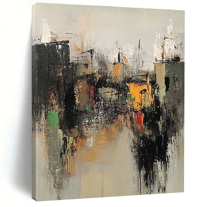 Impressionistic Cityscape Art for Living Room & Office STSC660