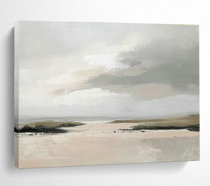 Light - Toned Coastal Abstract Art for Beach House Hallways DLZ2627
