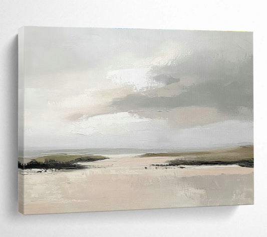 Light - Toned Coastal Abstract Art for Beach House Hallways DLZ2627