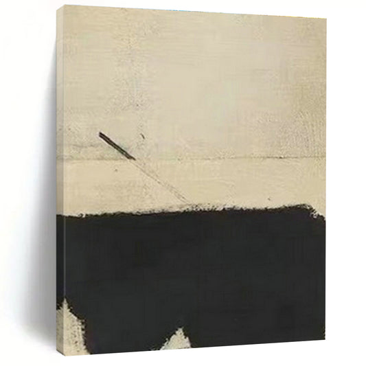Beige - Black Minimalist Art for Industrial Loft & Art - Loving Home Office DLZ2074