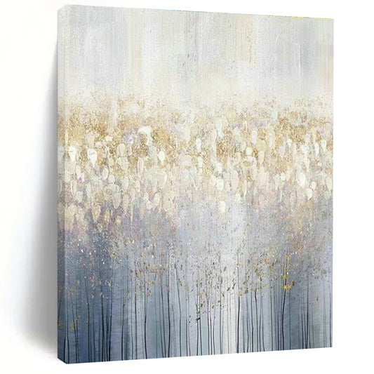 Golden - White Forest Abstract for Nordic - Style Living Room & Luxury Spa Retreat DLZ0930