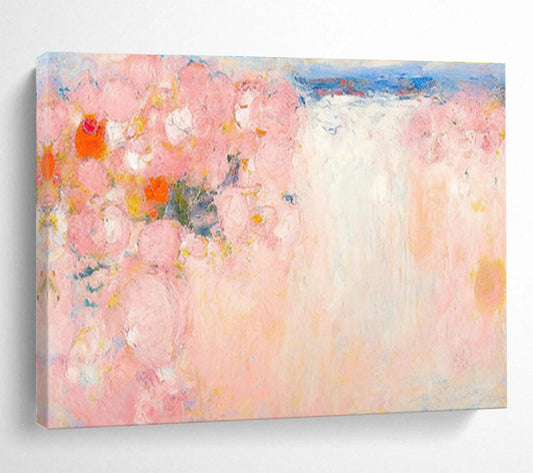 Pink Floral Light - Scene Abstract Art for Charming Vanity Area DLZ2795