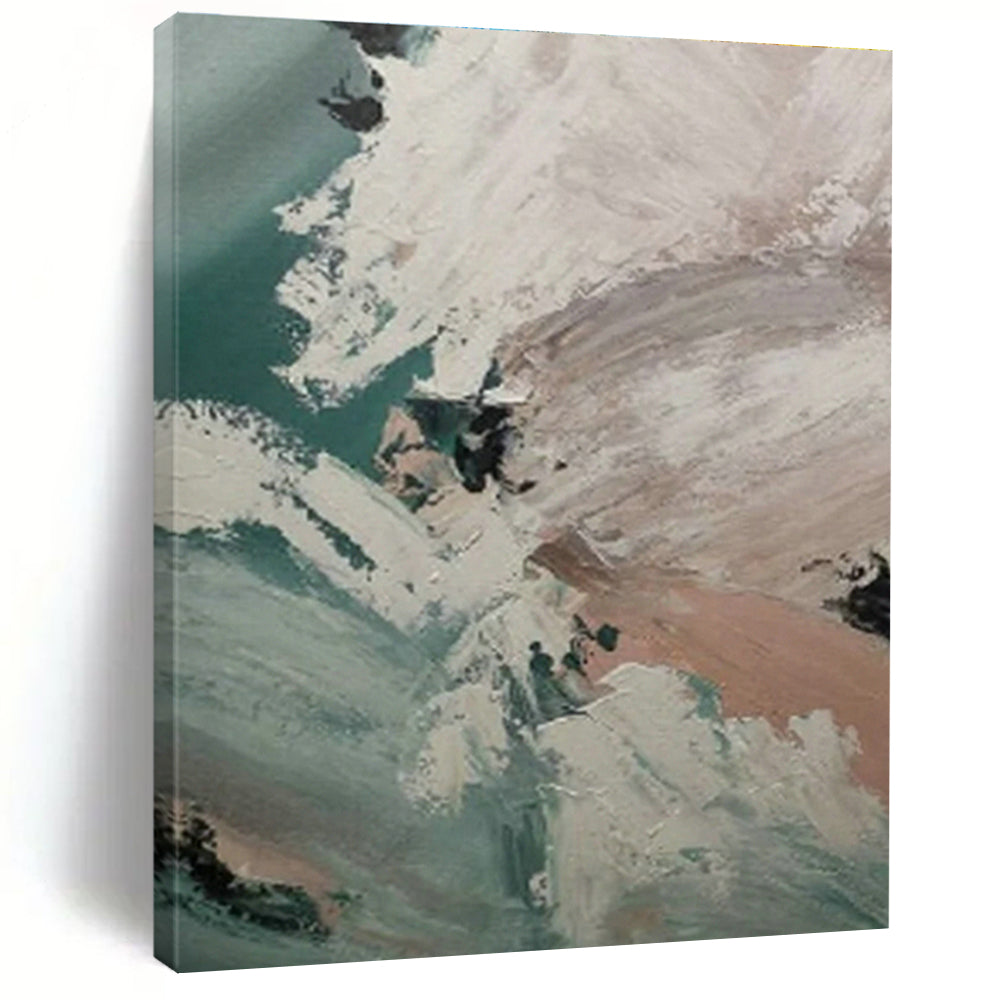Abstract Coastal Waves Art for Surf Shop Lounge & Coastal Airbnb DLZ0876