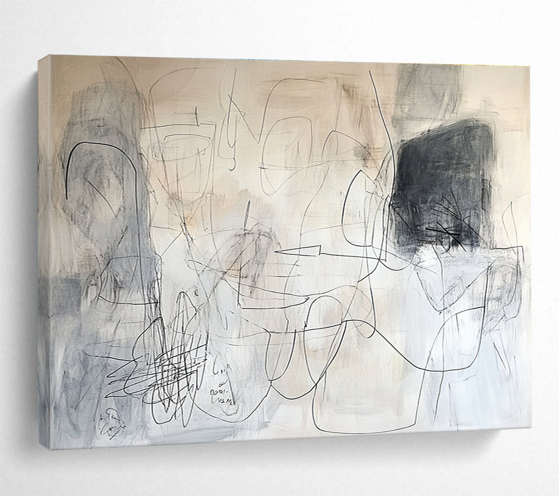 Abstract Line Sketch Art for Modern Art Studio & Creative Workshop SC390