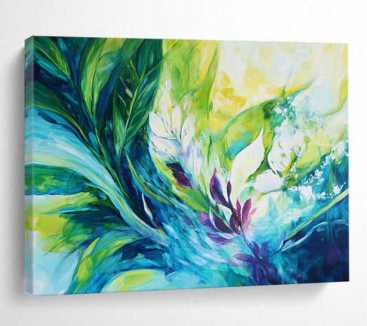 Vibrant Floral Abstraction Art for Luxury Home Living Room & High - End Spa SC431