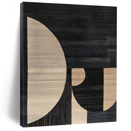 Geometric Black and Beige for Contemporary Art Space & Modern Minimalist Home STSC1169