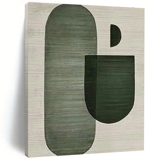 Green - Gray Geometric Abstract Art for Scandinavian Home & Design Studio DLZ1139