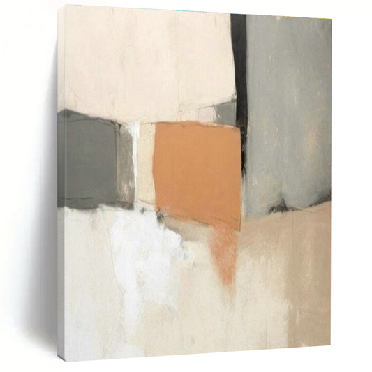 Gray - Orange Abstract Art for Industrial - Chic Loft & Art - Themed Bar DLZ1937