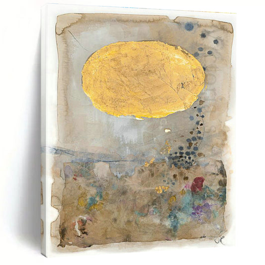 Gold - Brown Abstract Art for Luxury Hotel Spa Waiting Rooms DLZ0079