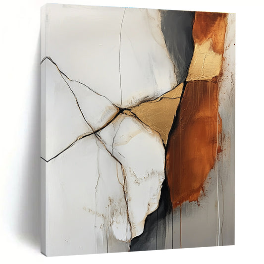 Cracked Gold and Brown Abstract for Luxury Hotel Lobby & Upscale Dining Room STSC655