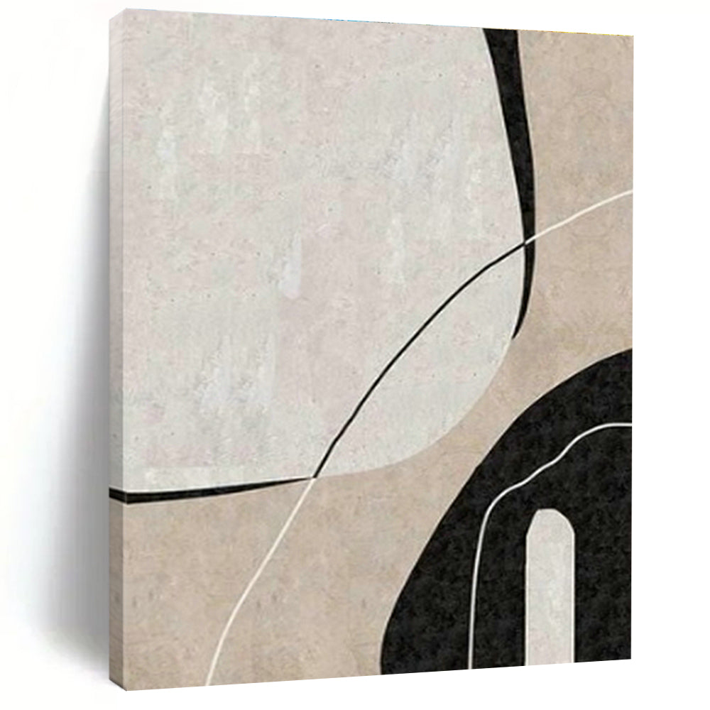 Chic Black - White Curved Art for Boutique & Home Office DLZ2007