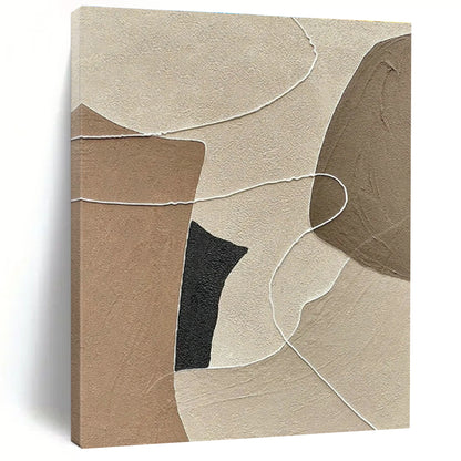 Brown - White - Black Abstract Art for Minimalist Home & Home Office DLZ1119