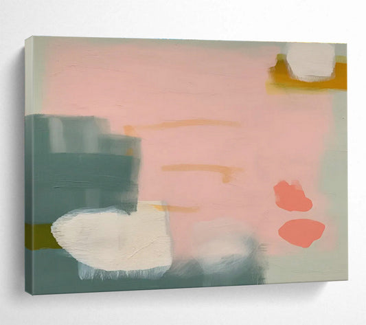 Fresh Color Block Abstract Art for Modern Scandinavian Entryway DLZ2872