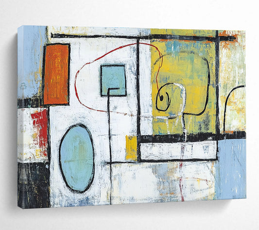Abstract Geometric Composition Art for Creative Studio & Modern Office Lounge SC194