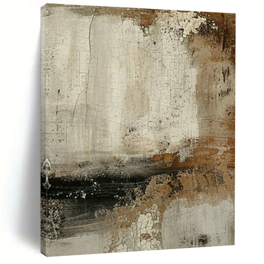 Crackled Neutral Abstract for Bohemian Art Gallery Café & Vintage - Inspired Home Office DLZ0873