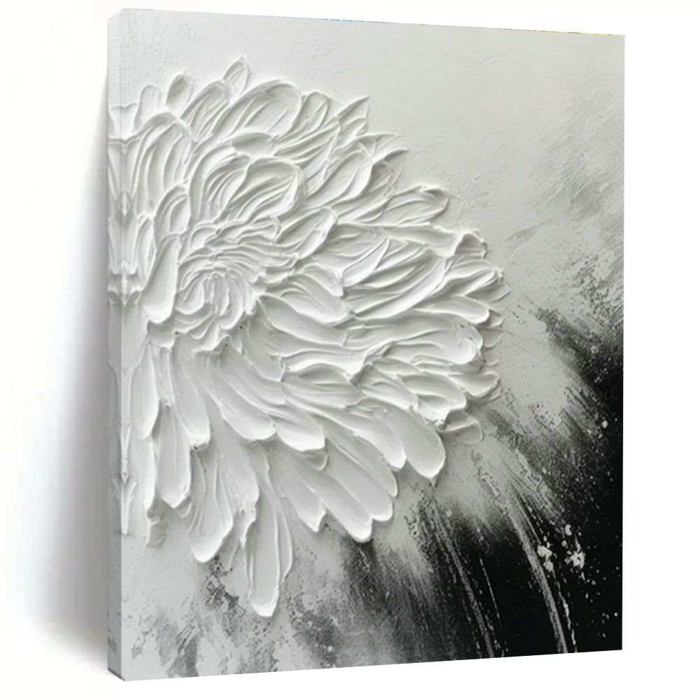 3D White Flower Abstract for Romantic Bedroom & Botanical Café DLZ0902