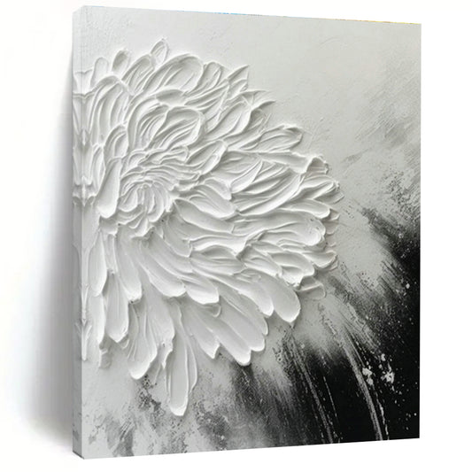 3D White Flower Abstract for Romantic Bedroom & Botanical Café DLZ0902