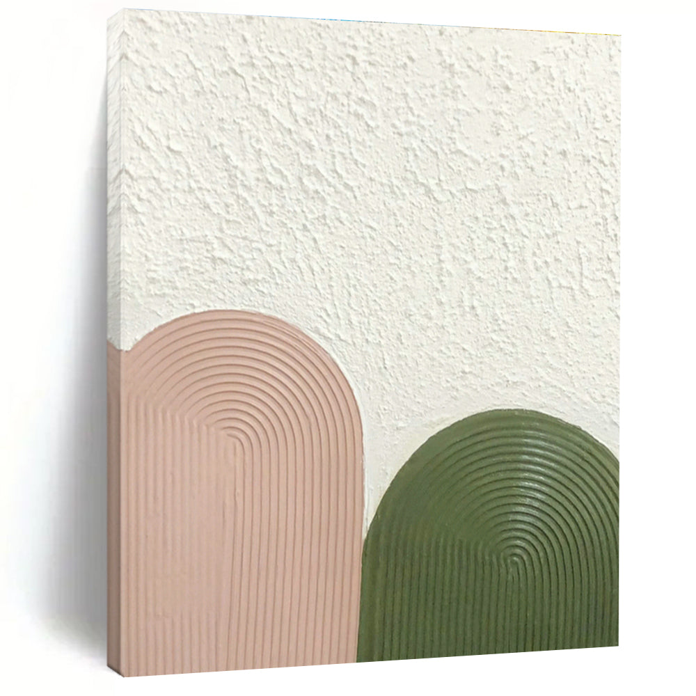 Pink - Green Relief Art for Bohemian Nursery & Home Garden Room DLZ1182