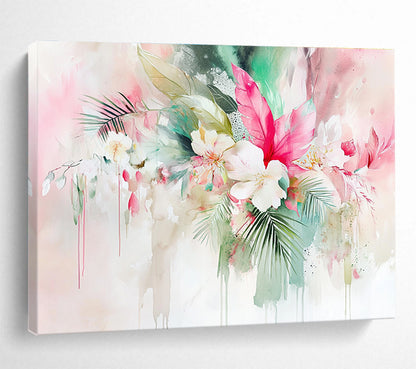 Watercolor Floral Bouquet Art for Romantic Wedding Venue & Feminine Home Salon SC290