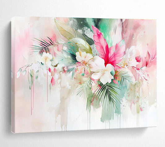 Watercolor Floral Bouquet Art for Romantic Wedding Venue & Feminine Home Salon SC290