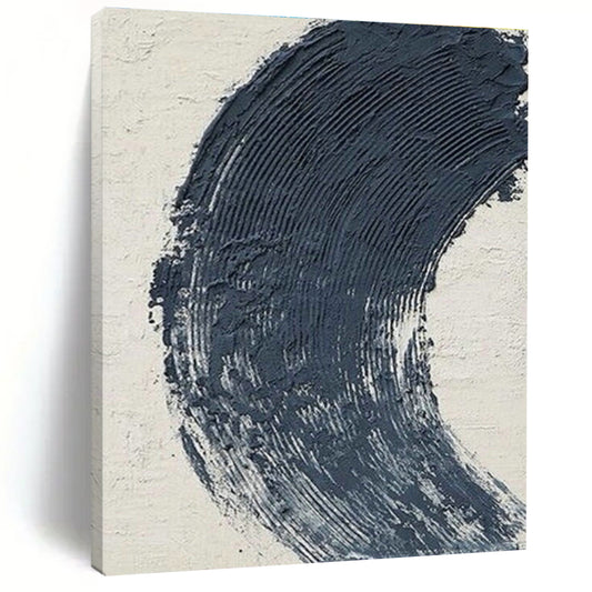 Dark Curved Stroke Art for Modern Home Library & Moody Coffeehouse DLZ1525