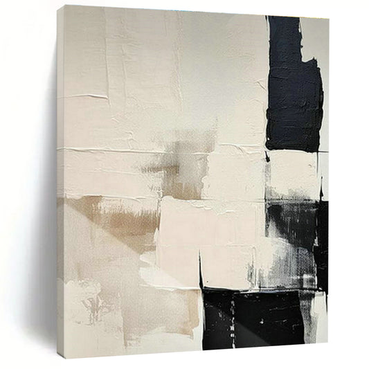 Beige - Black Geometric Art for Modern Home Entryway Statements DLZ0212