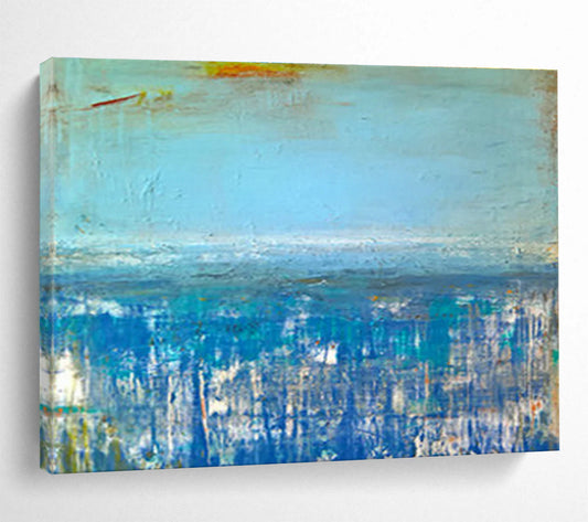 Blue - Toned Urban Abstract Art for Modern Office DLZ2773