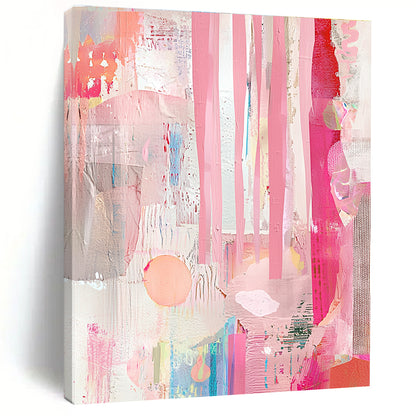 Pink Abstract Collage for Bohemian Bedroom & Creative Studio STSC1232