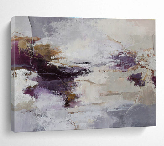 Purple - Gold Abstract Art for Sophisticated Wine Bar DLZ2900