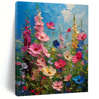 Vivid Wildflower Field Art for Garden Pavilion & Bedroom DLZ2294