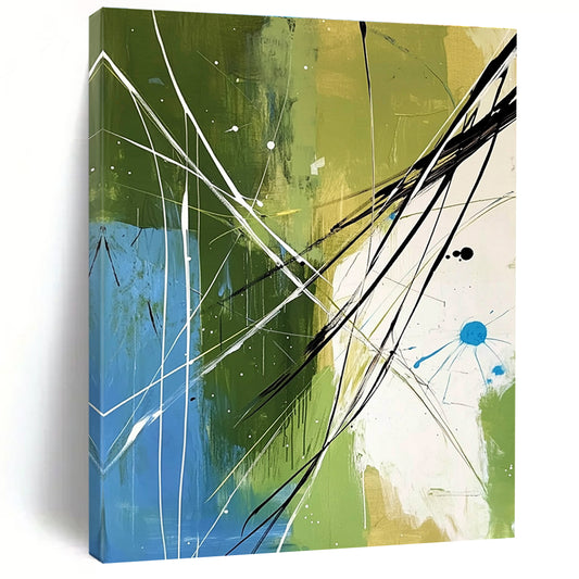 Green and Blue Abstract Lines for Modern Living Room & Creative Office STSC320