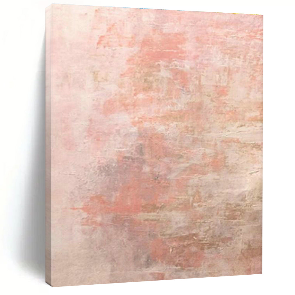 Pink - Gray Abstract Art for Feminine - Themed Bridal Suite Bedrooms DLZ0015