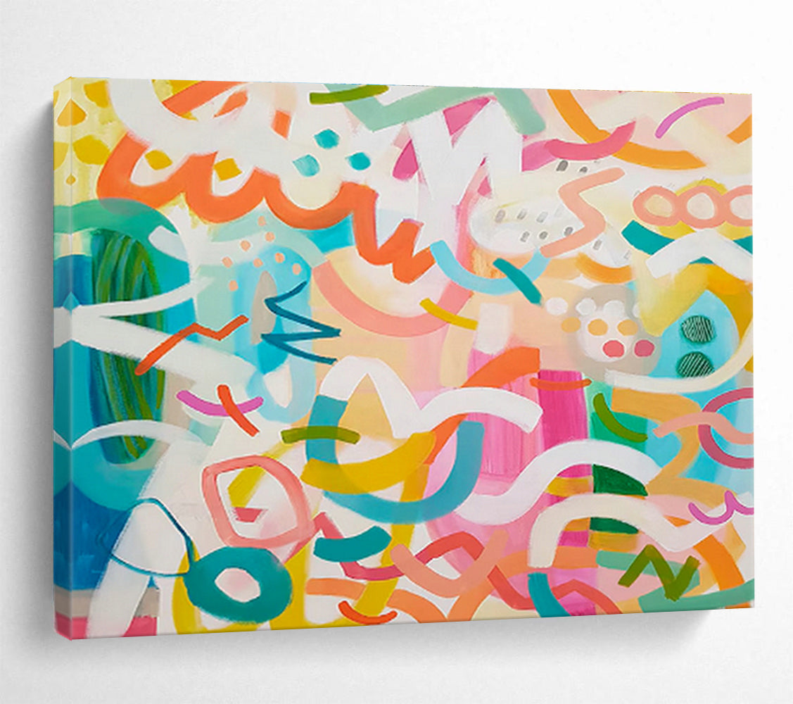 Colorful Line Abstract Art for Lively Playrooms DLZ2411