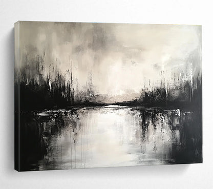 Monochrome Landscape Art for Minimalist Office & Art Gallery SC011