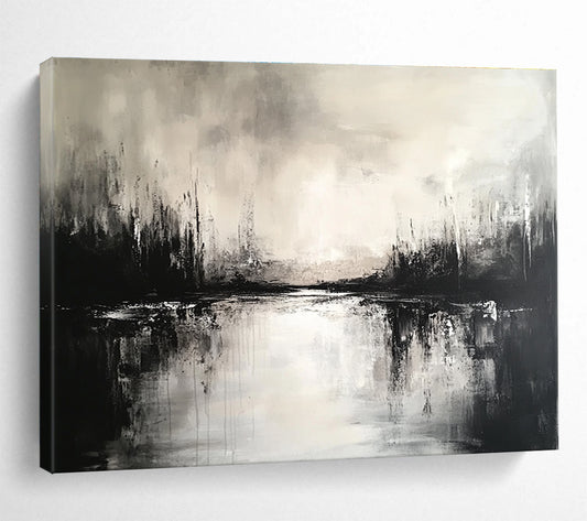 Monochrome Landscape Art for Minimalist Office & Art Gallery SC011