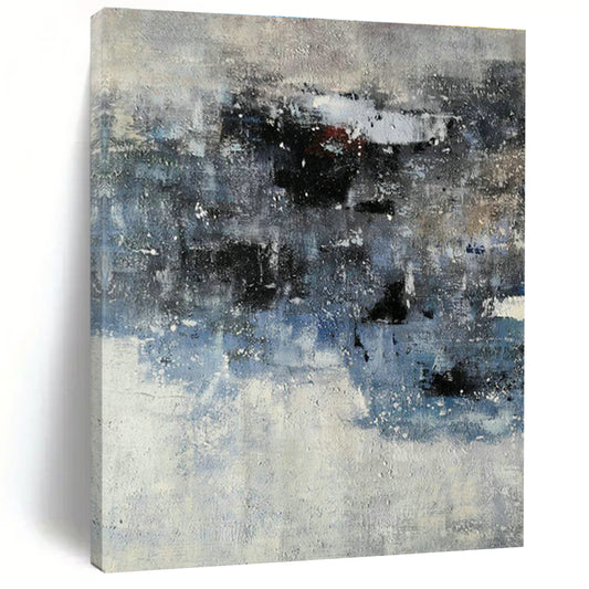 Blue - Grey Abstract Art for Living Room & Bedroom DLZ0549