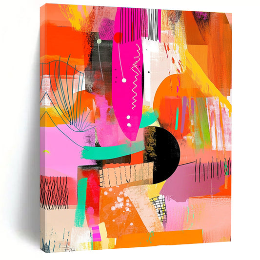 Vibrant Abstract Composition for Playful Kids’ Room & Art - Loving Office STSC1222